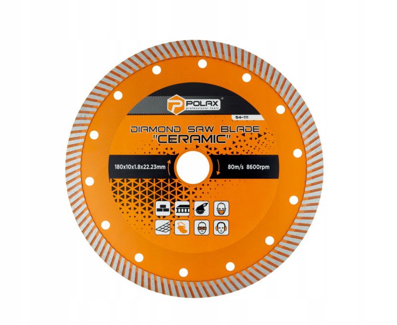Tarcza diamentowa do cięcia płytek Polax Ceramic 180 10 1.8 22.23mm 1 szt.