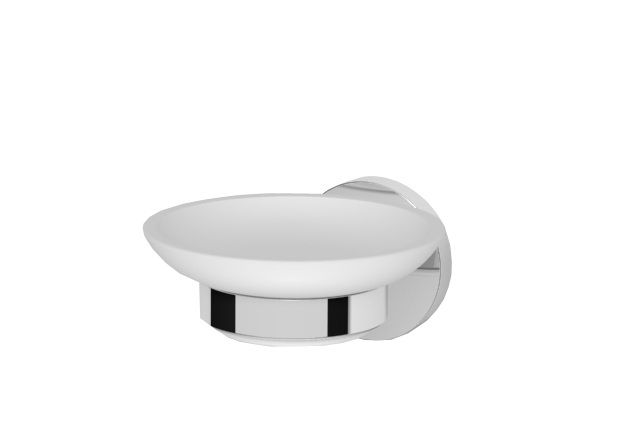 Mydelniczka ścienna Oltens Gulfoss Ceramika/Chrom, 12,8x6,5 cm, 1 szt.