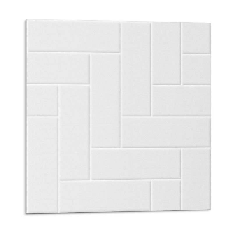 Kafelki samoprzylepne Wallfluent 30x30 cm Geometryczna jodełka w ceglanej tonacji 9 szt.
