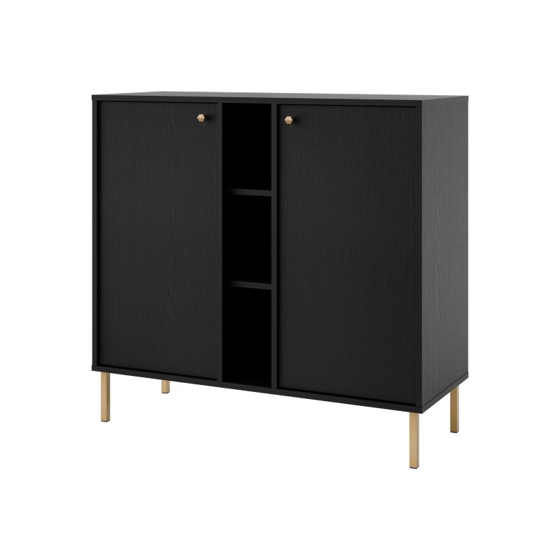Komoda dwudrzwiowa Bonni Sakai 2 2F T822 Czarny 1 szt.