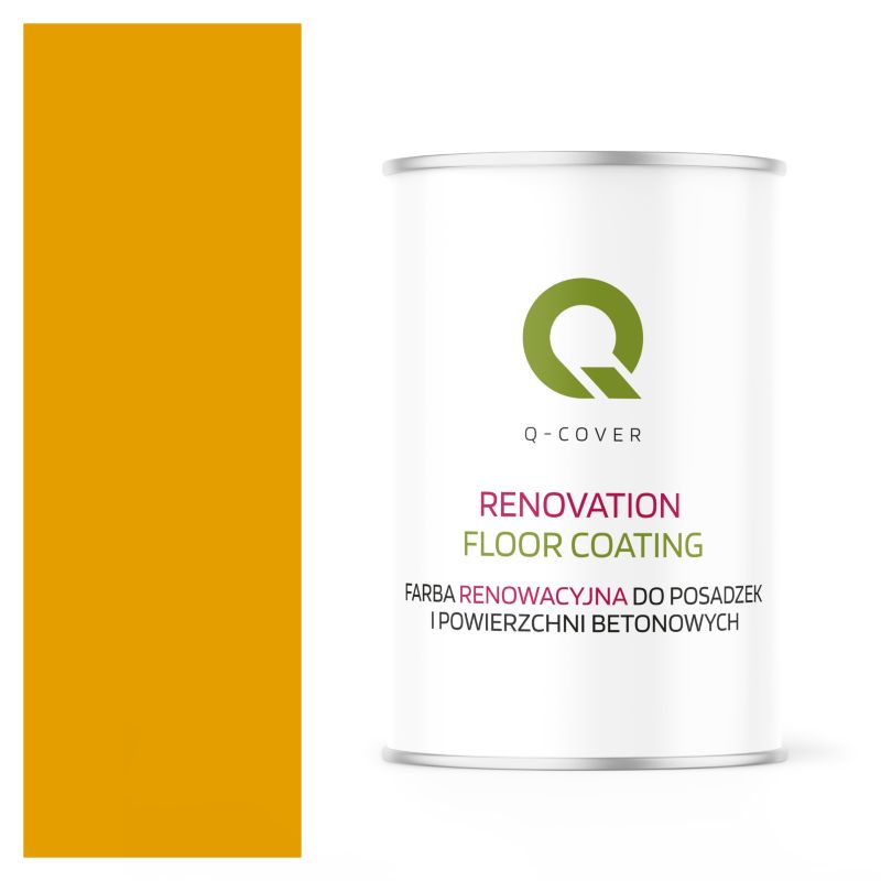 Farba Renowacyjna do Posadzek i Powierzchni Betonowych Q-Cover Żółty Złoty RAL1004 Mat 1L