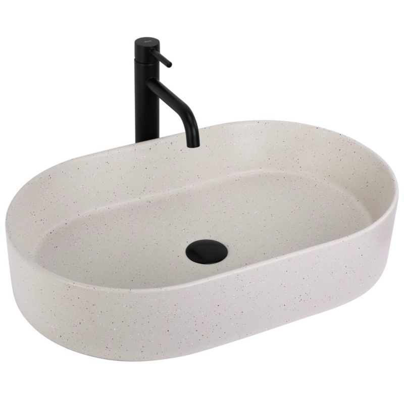 Umywalka Nablatowa Rea NADIA 60 Beż 61X38,5X12CM 1Szt