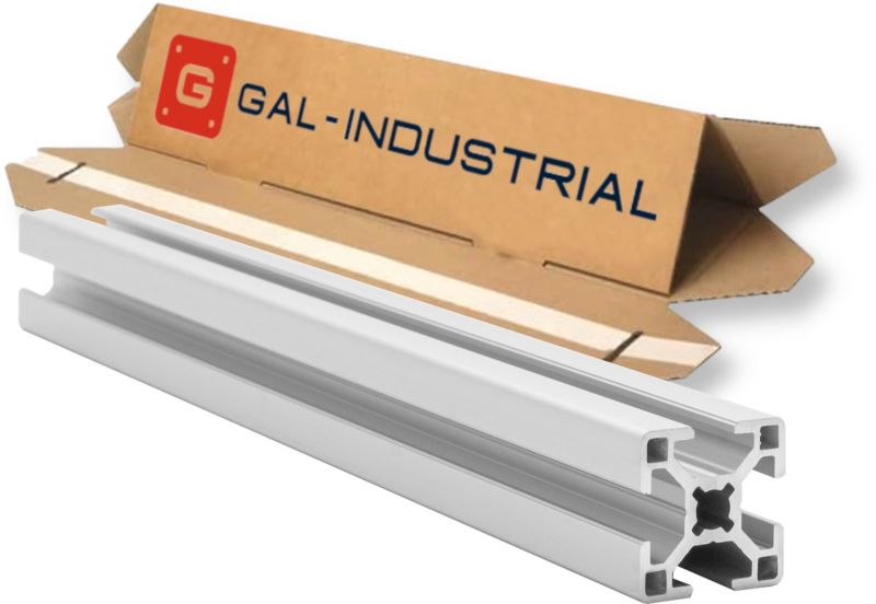 PROFIL KONSTRUKCYJNY ALUMINIOWY GAL-INDUSTRIAL 30x30 otwór 8mm DŁ. 250cm + Cięcie na wymiar 1 szt.