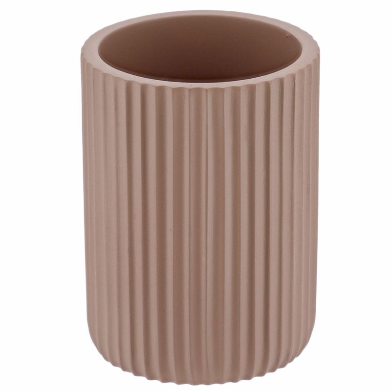 Kubek Na Szczoteczki Tendance Prążkowany Cappuccino 1 Szt.