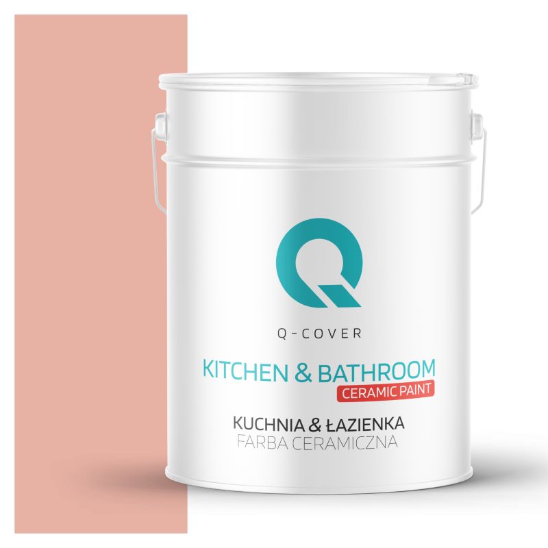 Farba Ceramiczna Kuchnia & Łazienka Q-Cover Łososiowy jasny H5551 Głęboki Mat 10L