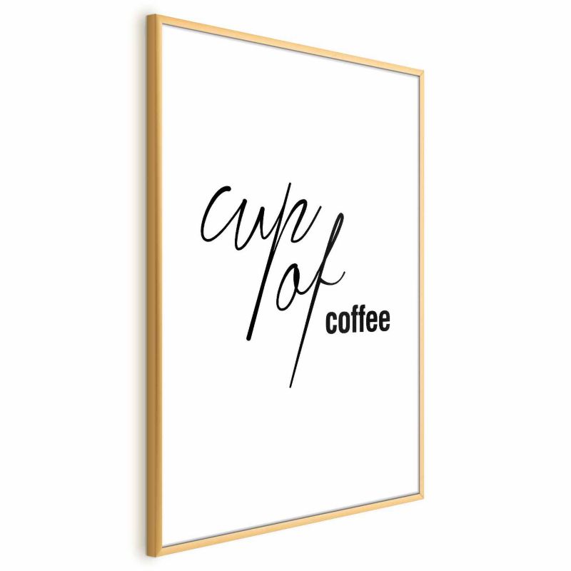 Plakat Artgeist Coffee 60x90 cm z ramą złotą 1 szt