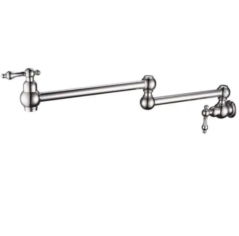 Bateria kuchenna Lauferi CUCINA pot filler na zimną wodę mosiężna srebrny mat retro 1 szt.