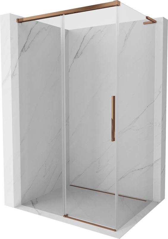 Kabina prysznicowa rozsuwana Mexen Rox L różowe złoto 95x120cm 1 szt.