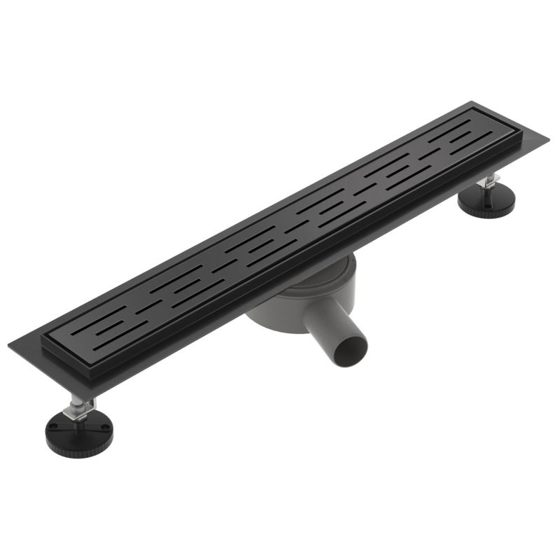 Odpływ liniowy obrotowy SEVANTE z maskownicą WK002 60 cm czarny FLAT 1szt.