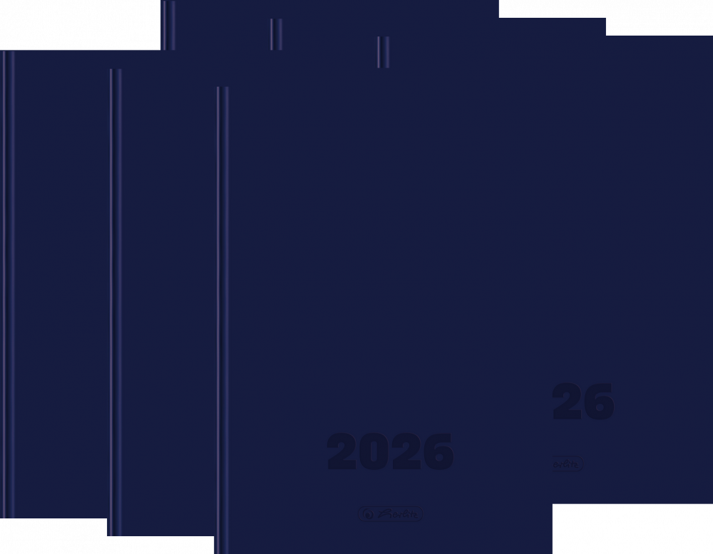6x Kalendarz książkowy 2026, Herlitz, Szefa, A4, dzienny, granatowy