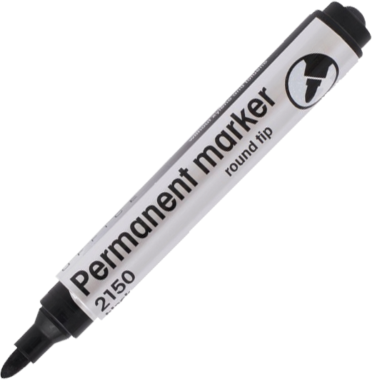 Marker permanentny D.Rect 2150, okrągła, 1-3mm, czarny