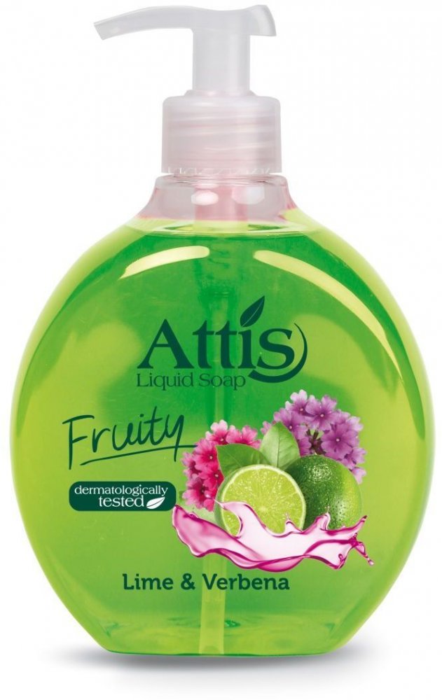 Mydło w płynie Attis Fruit Gold Drop, lime&verbena, 500ml