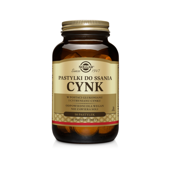 Solgar cynk, 50 pastylek do ssania