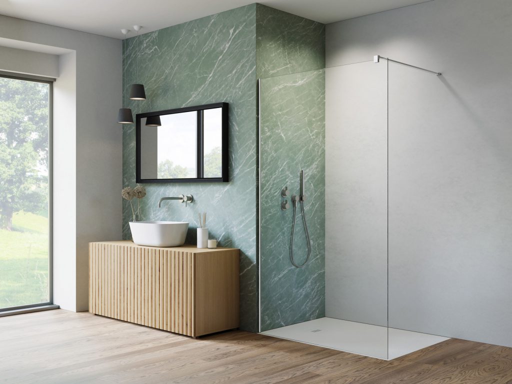 Radaway Nes Walk-In II ścianka prysznicowa 100 cm wolnostojąca chrom/szkło przezroczyste 10013100-01-01