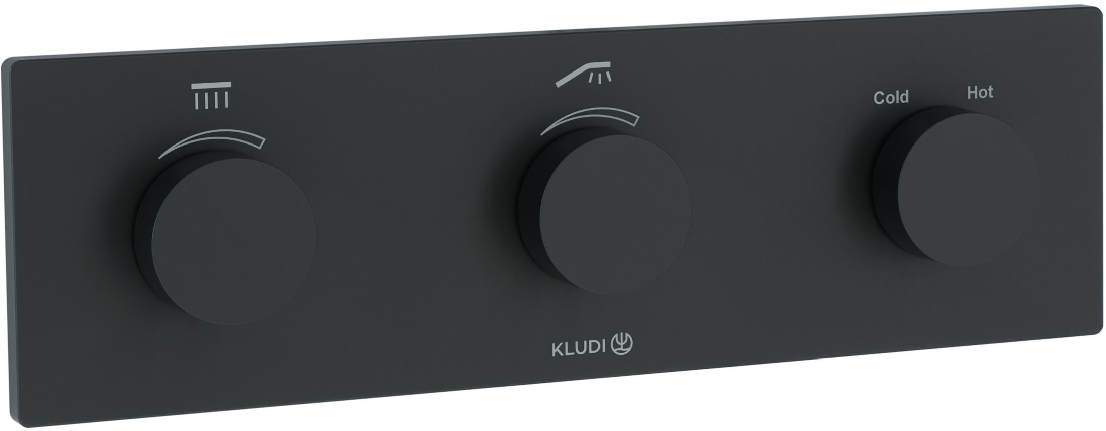 Kludi Pushtronic bateria wannowo-prysznicowa podtynkowa termostatyczna czarny mat 3830039-00