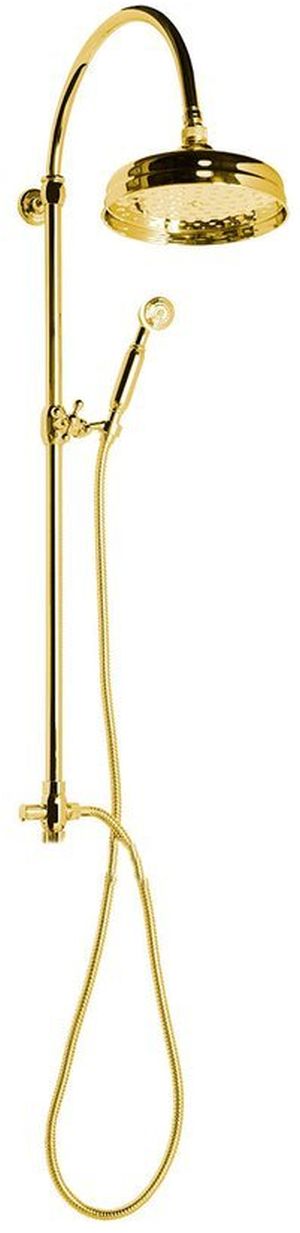 Sapho Antea zestaw prysznicowy ścienny z deszczownicą złoty SET035