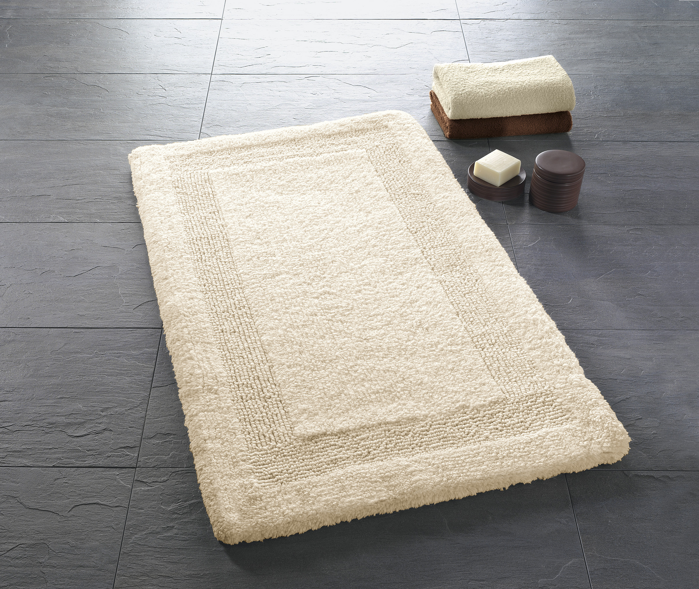 Kleine Wolke Arizona dywanik łazienkowy 140x80 cm prostokątny bawełna beżowy 5477202657 - Wysyłka w 24h