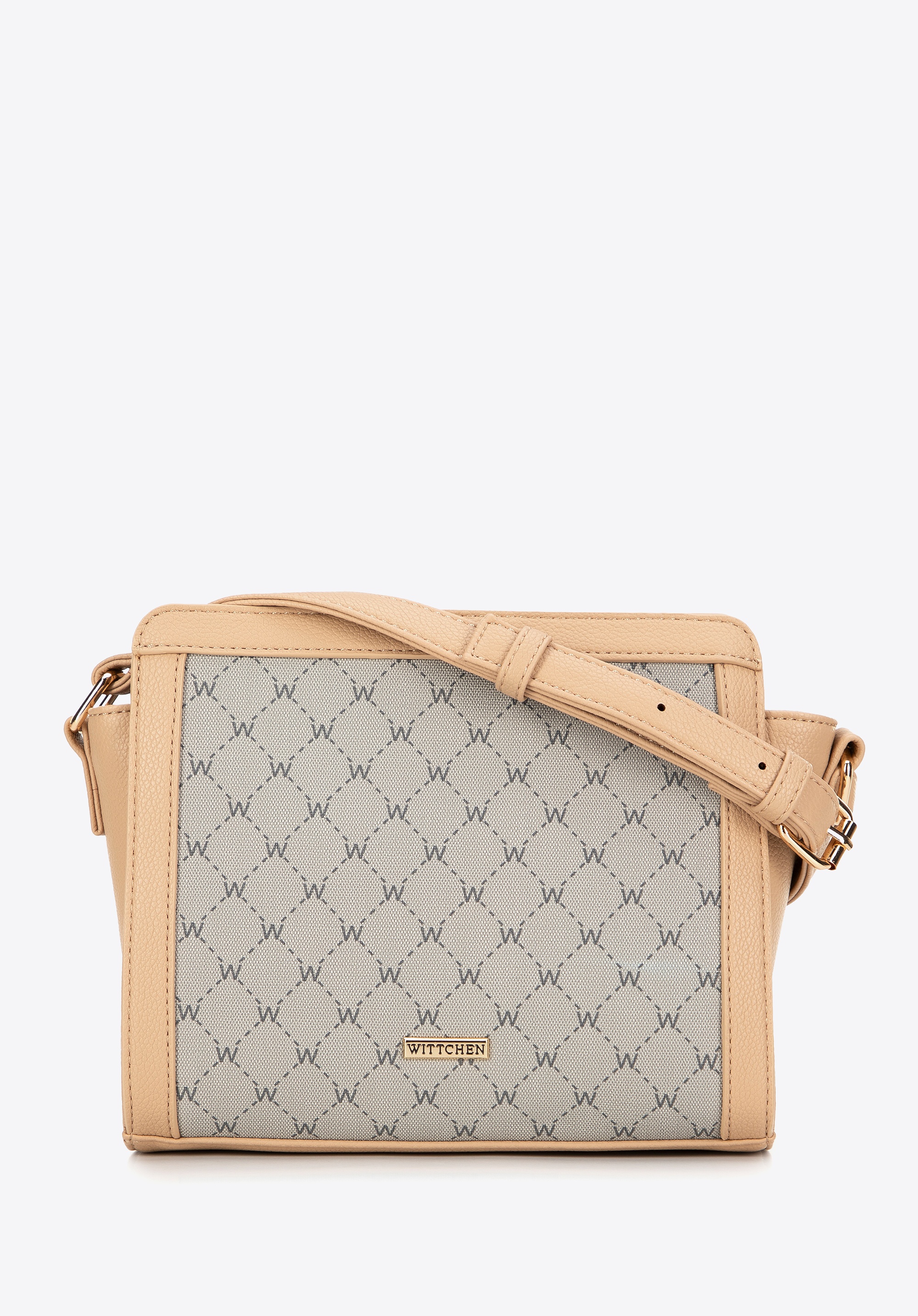 Damska crossbody w monogram beżowa