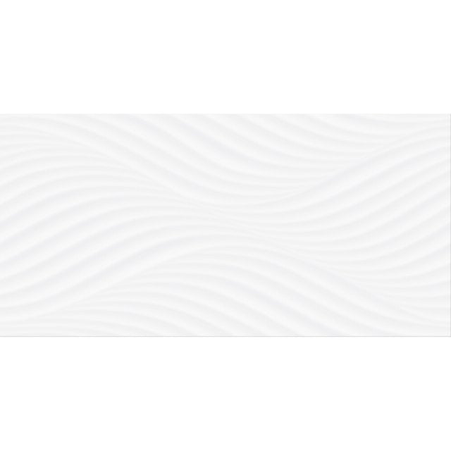 Płytka ścienna MARGARET white waves structure glossy 29,7x60 gat. I