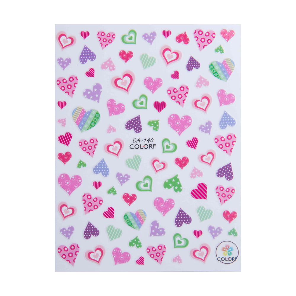 Naklejki do paznokci cienkie samoprzylepne walentynkowe Nr CA-140