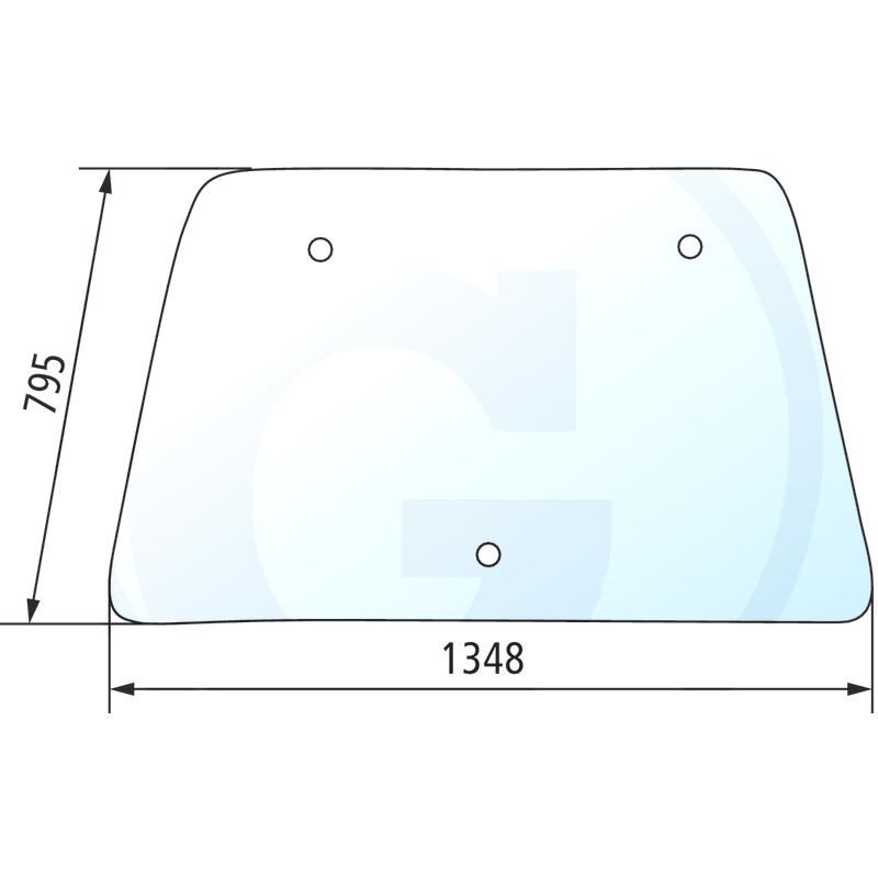 Szyba przednia stała John Deere 6100 6900 L213346, L78733,L78733