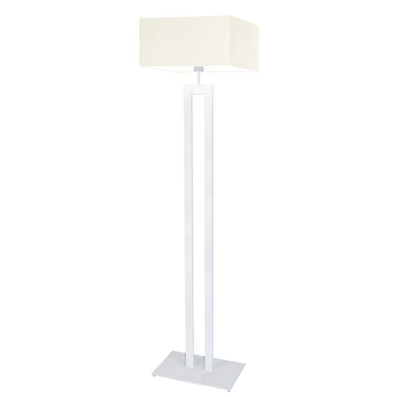 Lampa stojąca Volta Light Factory podłogowa z abażurem biały/ecru kwadrat MONO 1szt.