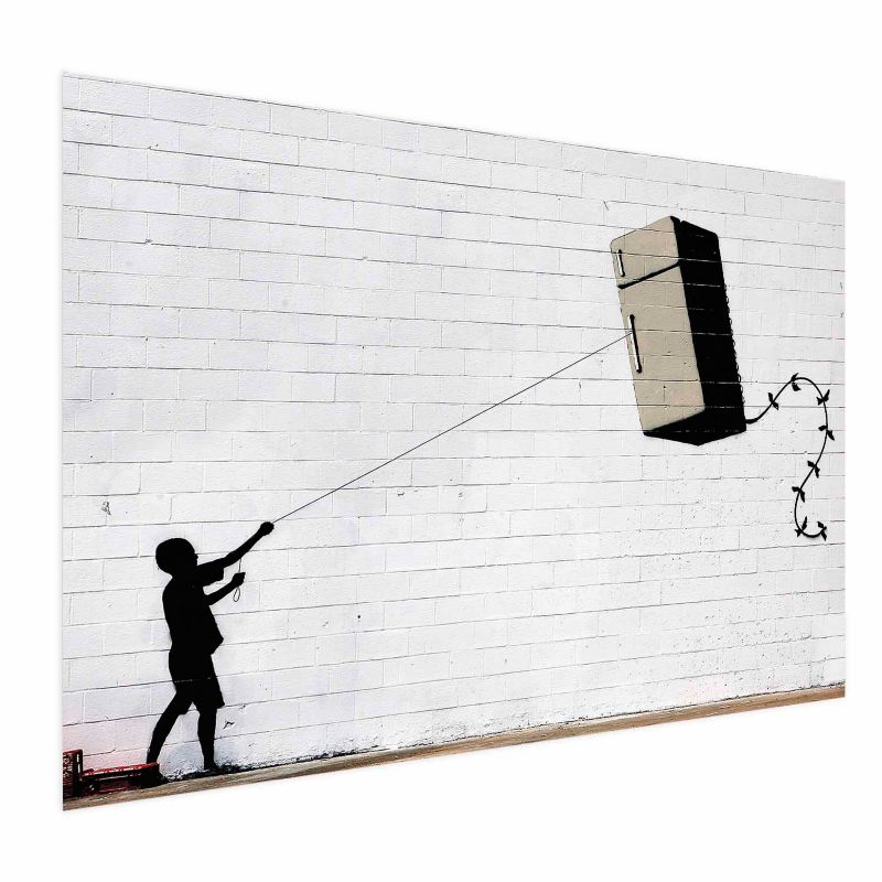 Plakat Artgeist Latająca lodówka 30x21 cm bez ramy 1 szt