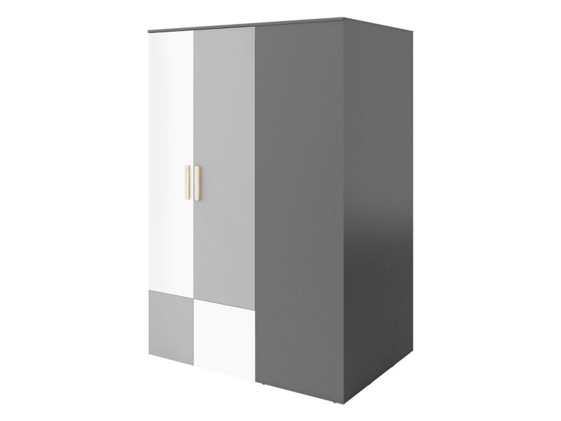 Szafa narożna MIRJAN 24 Pok PO-00L grafit / buk ibsen / szary jasny / biały 1 szt.