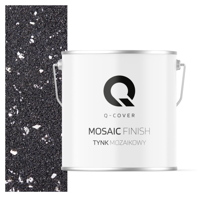 Tynk Mozaikowy Q-Cover Czarny ze srebrną miką M52 7KG