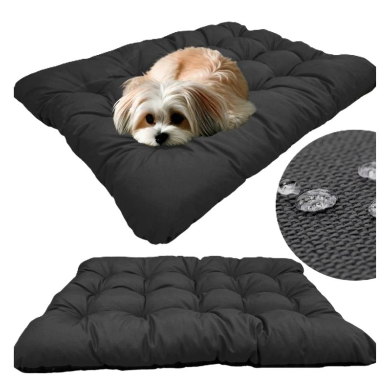 Legowisko dla psa poduszka Aio Factory PRESTIGE wodoodporna czarna 100x70 cm 1szt