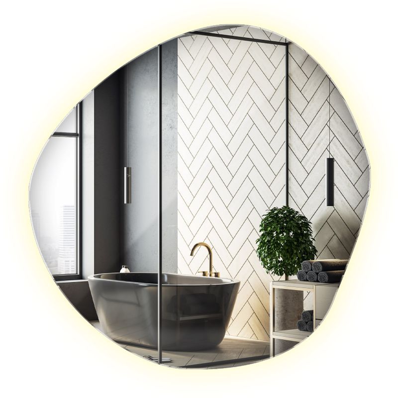 Lustro Do Wizażu LED Wallfluent 87x86 cm Ścienne Neutralna Barwa 1 szt.