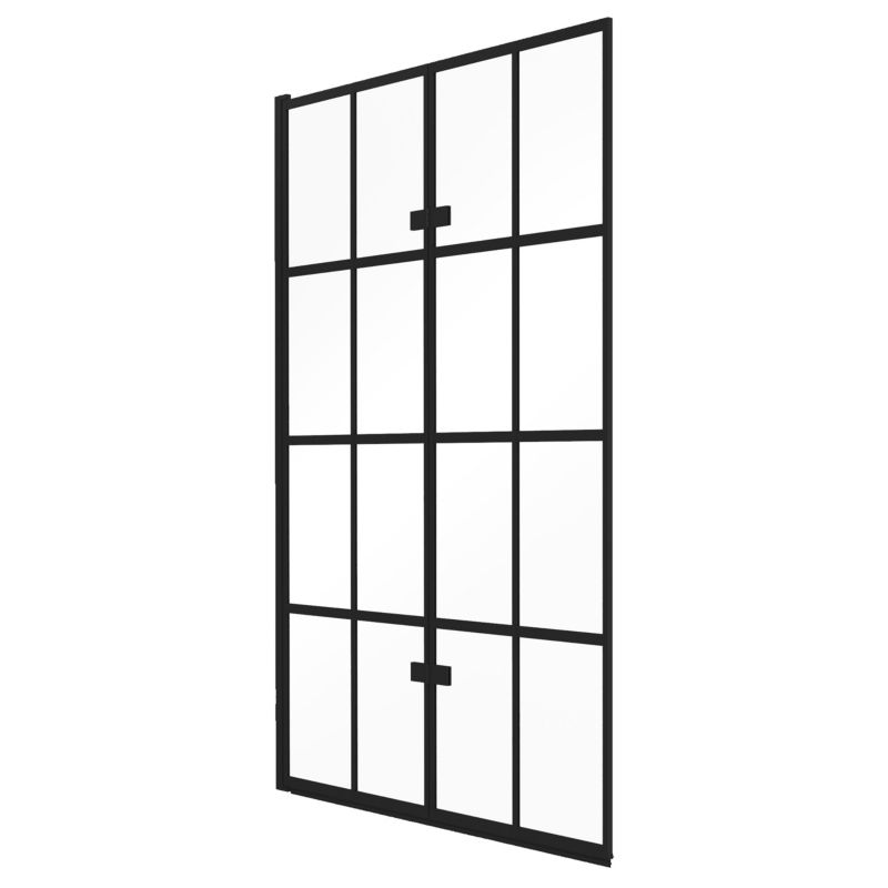 Parawan nawannowy 140x100 dwuczęściowy składany NUBES SEVANTE czarny 1 szt.