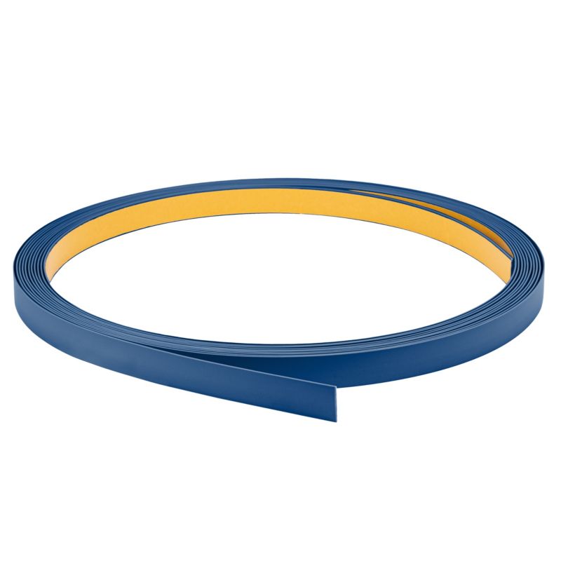 Płaskownik twardy PCV QUEST, lamele samoprzylepne, samoprzylepny 30 mm, ozdobna listwa płaska, niebieski, 10 m, 1 szt.