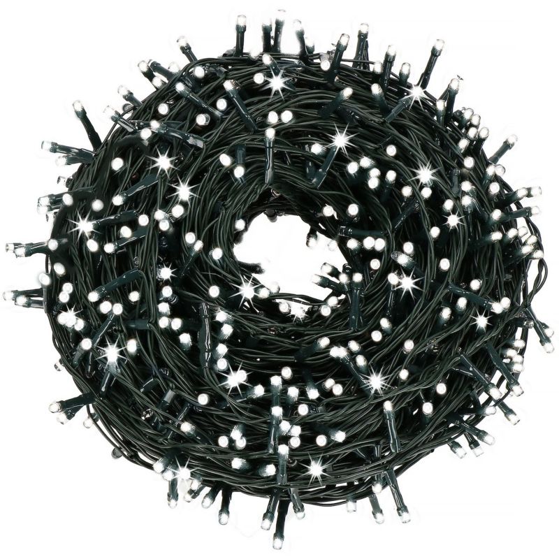 Kurtyna świetlna Springos 300 led girlanda, lampki zewnętrzne sople zimny biały + flash 1 szt.