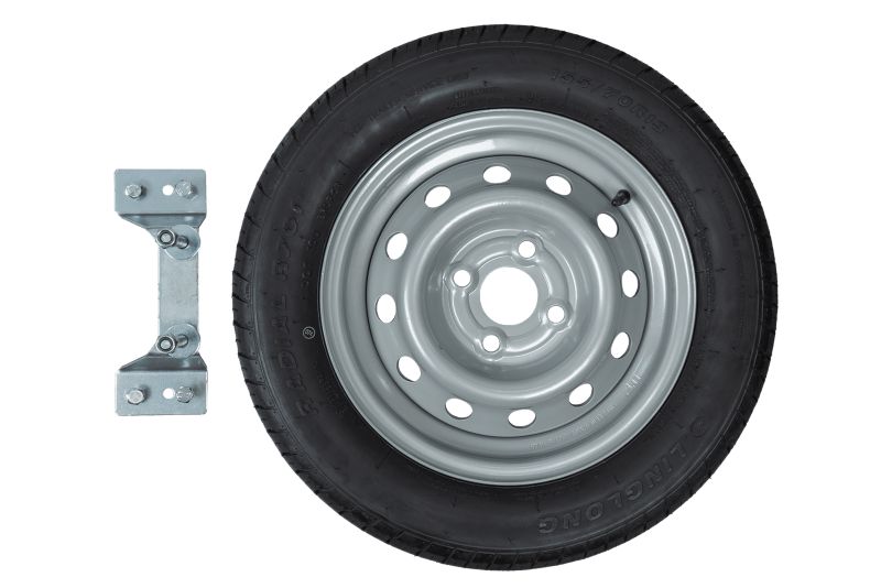 Koło zapasowe do przyczepki ze wspornikiem Unitrailer opona 155/70 R13 75N felga 4Jx13"H2 4x100 ET:30 1 szt.