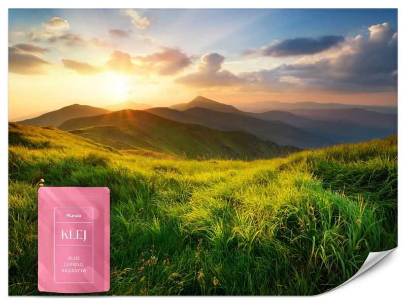 Fototapeta Muralo Zachód Słońca w Górach 350x256 cm 1szt.