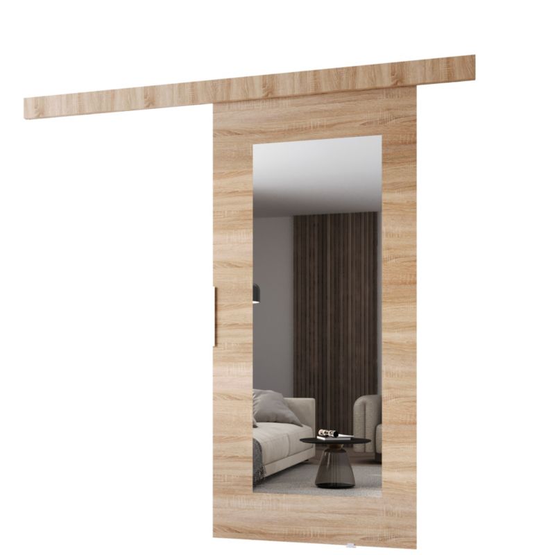 Drzwi przesuwne MINIO go for it CLEAN I 96 cm dąb sonoma z lustrem 1 szt.