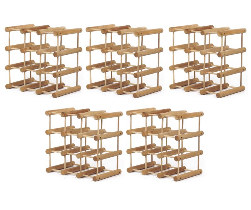 Stojak na wino MODO24 modułowy na 45 butelek dębowy olejowany 1 szt.