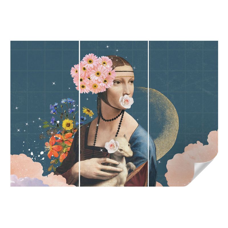 Fototapeta samoprzylepna Wallfluent 312x219 cm Kwiatowa elegancja Dla Miłośników Sztuki I Estetycznych Kolaży 1 szt.