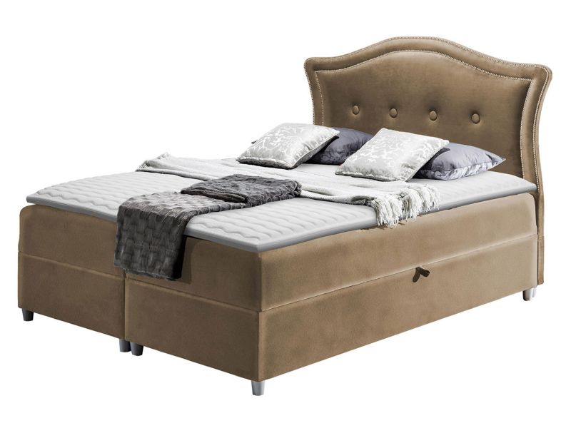 Łóżko kontynentalne MIRJAN 24 Bedran 120x200 jasny brąz 1 szt.