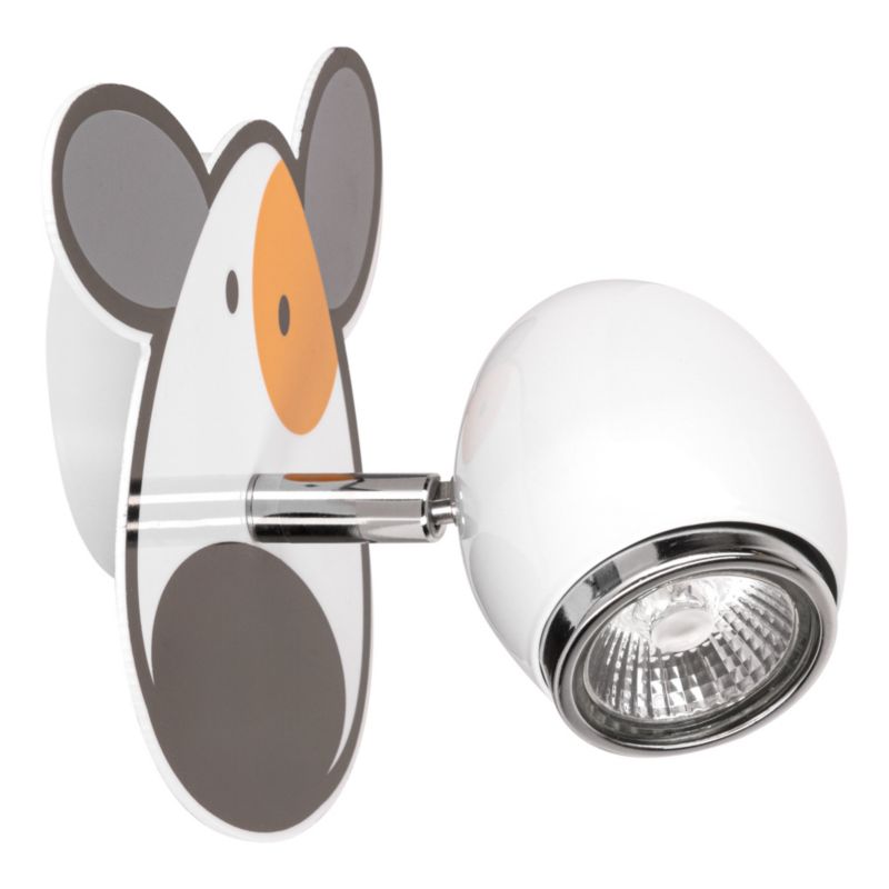 Kinkiet SPOT Light 1xGU10 Max.50W Biały z Wielokolorowym Wzorem w Pieska, Polski Producent, 1 szt.