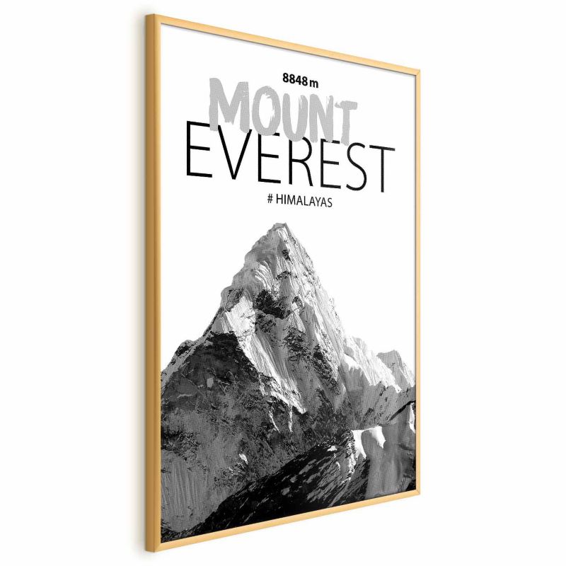 Plakat Artgeist Mount Everest 21x30 cm z ramą złotą 1 szt