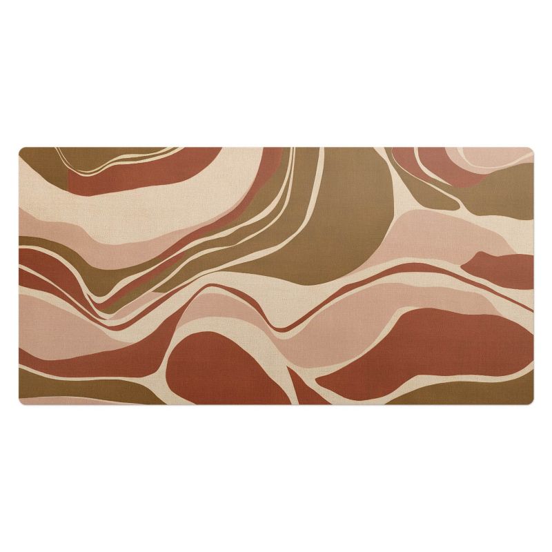 Dekoracyjna mata na biurko do pracy i nauki Wallfluent 90x45 cm Abstrakcyjne fale 1 szt.