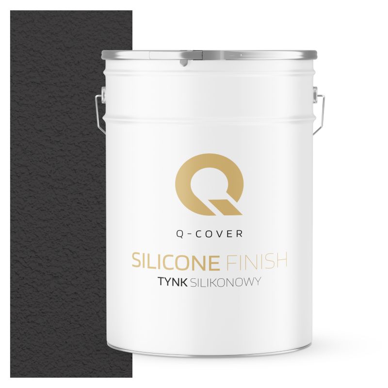 Tynk Silikonowy Elewacyjny Baranek 1.00mm Q-Cover Czarny F268 25KG