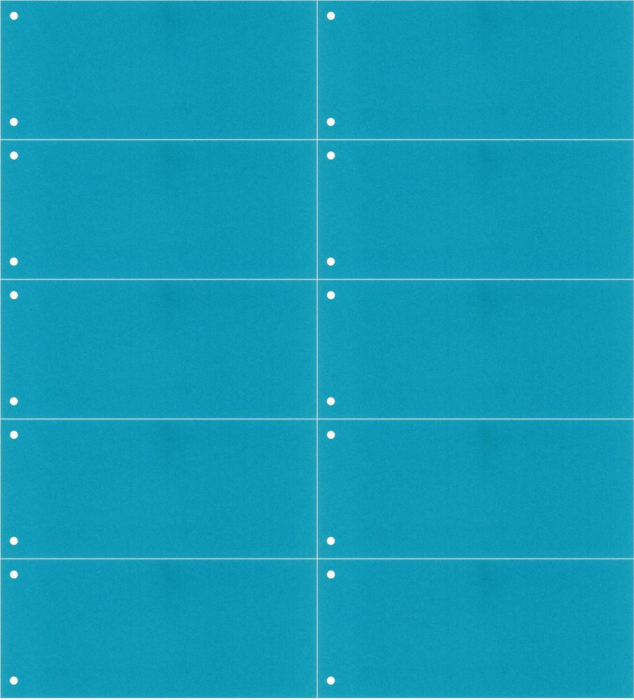 10x Przekładki do segregatora Esselte, kartonowe, 1/3 A4, 100 kart, niebieski