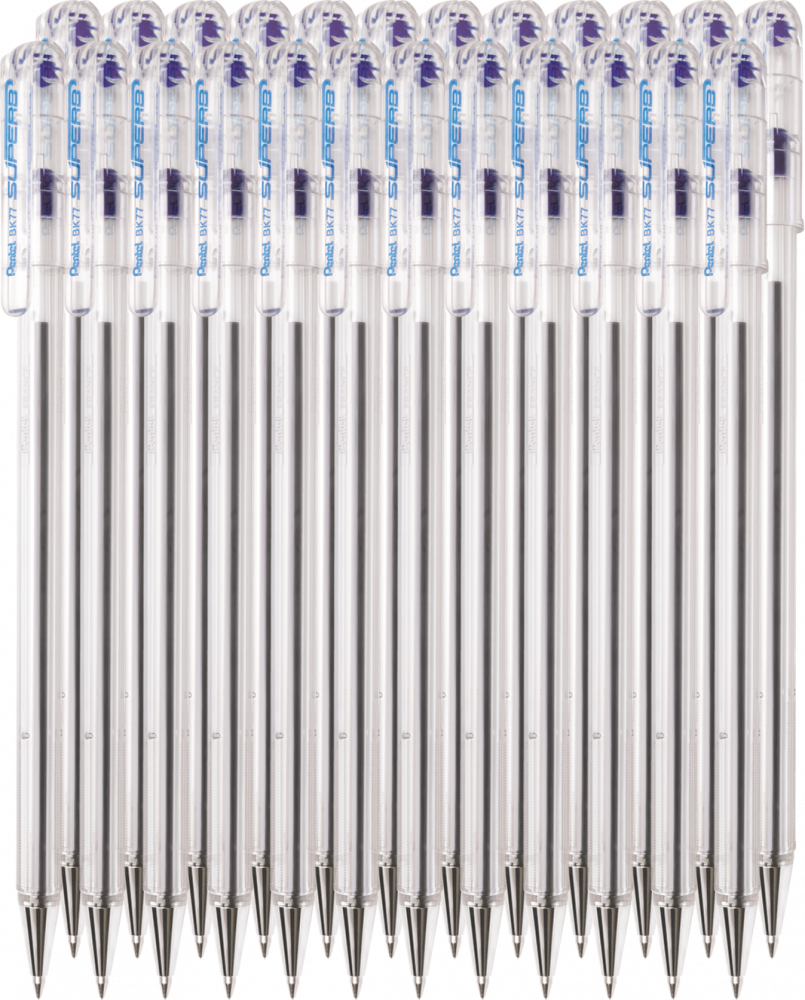 24x Długopis Pentel, Superb BK77, 0.7mm niebieski