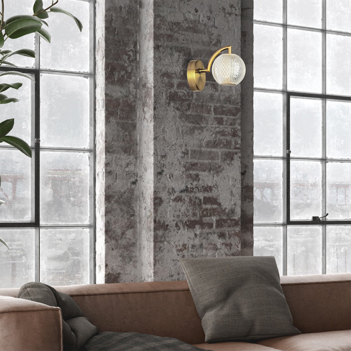 Light Prestige Diamond kinkiet 1x5 W złoty LP-2202/1WGD