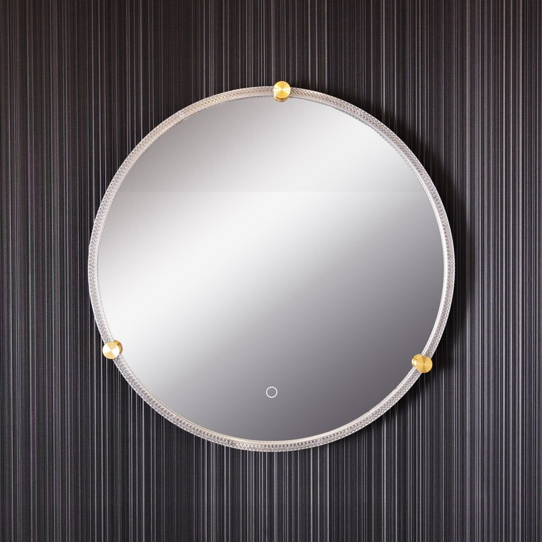 Zuma Line lustro 60x60 cm okrągłe z oświetleniem transparentne 003064-030713