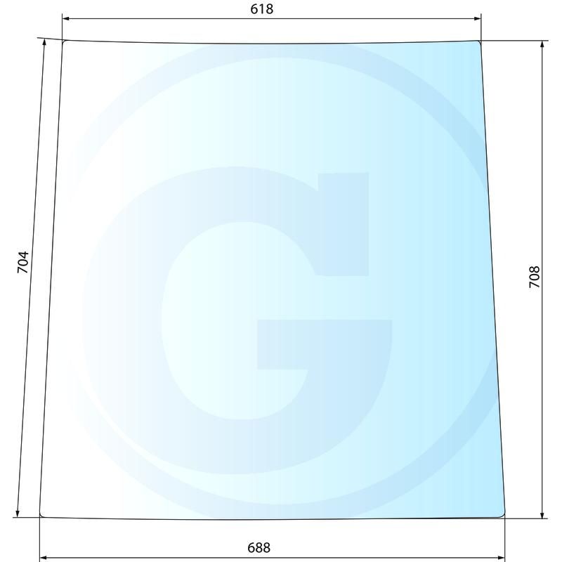 Szyba drzwi górna, lewa, nie pasuje do serii 50 John Deere 1640 4450 R50755, L30620, L39250,L30620