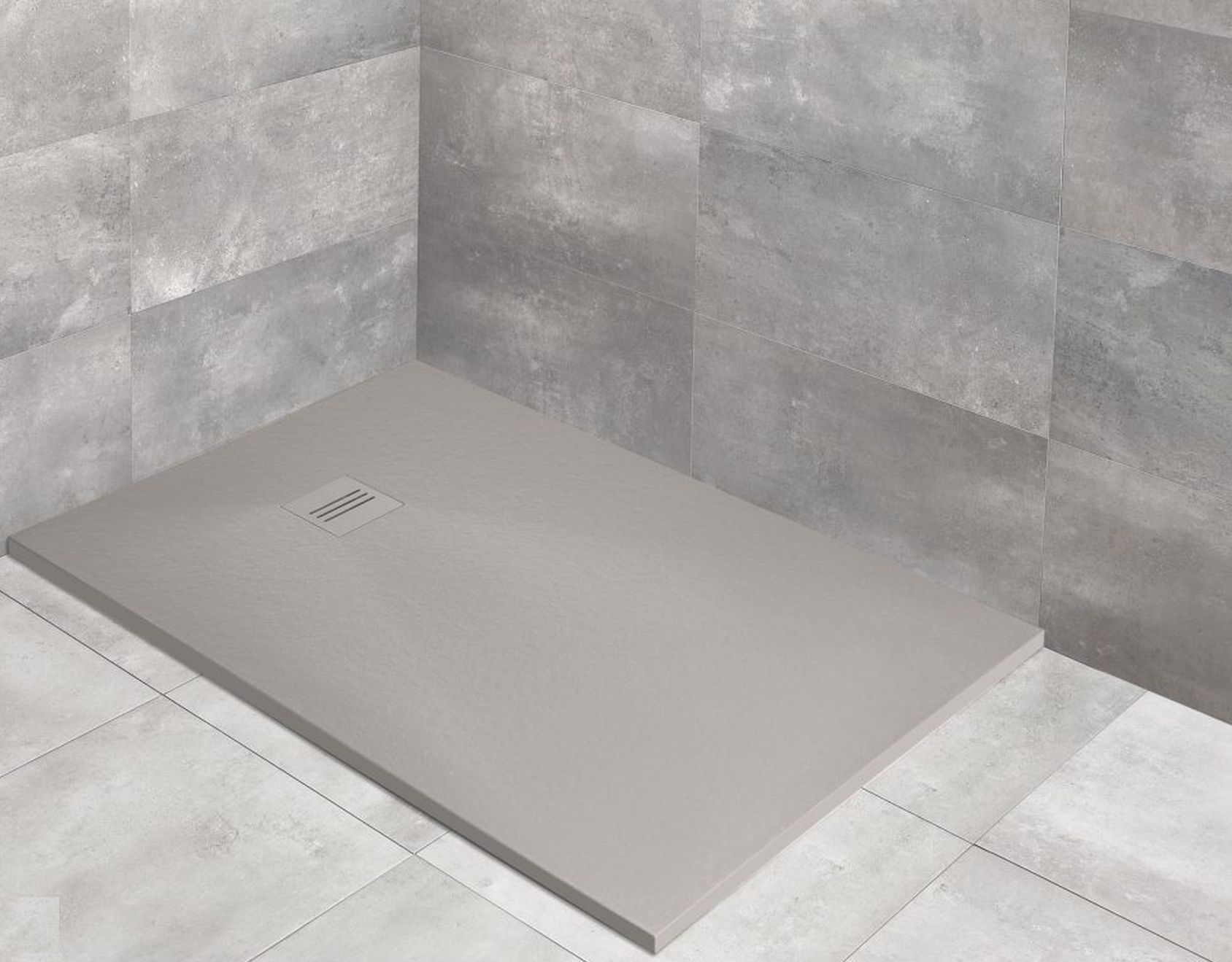 Darmowa Dostawa - Brodzik prostokątny 90x80 cm cement Radaway Kyntos F HKF908074